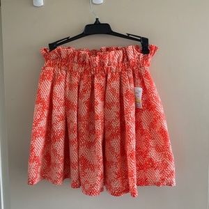 cute orange print skirt
